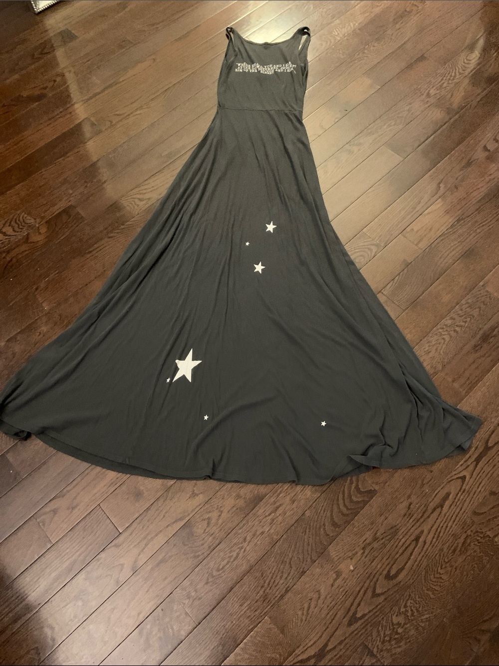 Wildfox Black Star-Print Maxi Dress